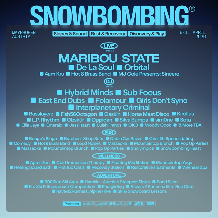 Snowbombing announces 2026 line-up inc. Maribou State and more! - Dance ...